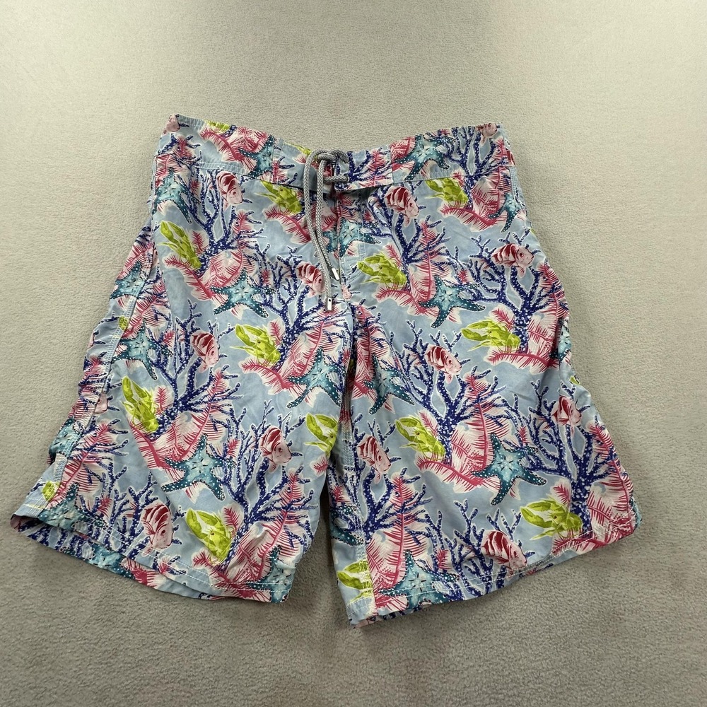 Vilebrequin Board Shorts Mens XL Multicolor Tropical Fish Mesh Lined Swim